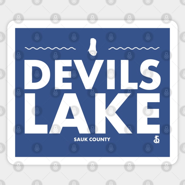 Sauk County, Wisconsin - Devils Lake Sticker by LakesideGear